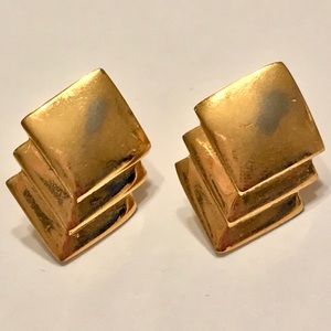 Jewelry - Vintage Gold Geometric Stud Earrings Jewelry - Vintage Gold Geometric Stud Earrings
